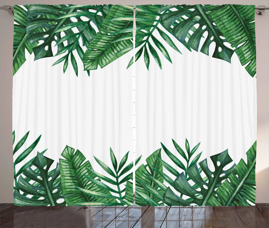 Rideaux Occultants Partiels Salon Motif Palmier pour Ambiance Nature