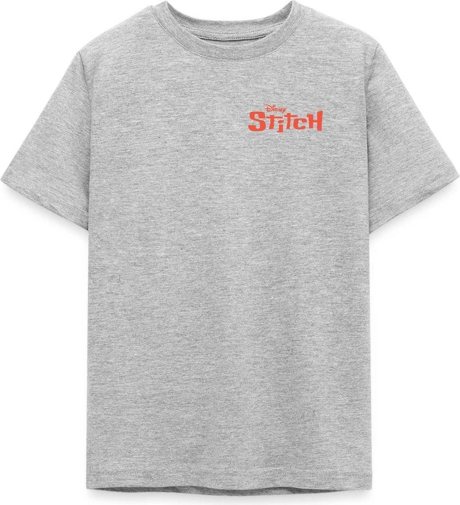 Lilo & Stitch | Stitch Mit Surfbrett Teenager T-Shirt, 134/146 (9-11 Jahre), Grau meliert