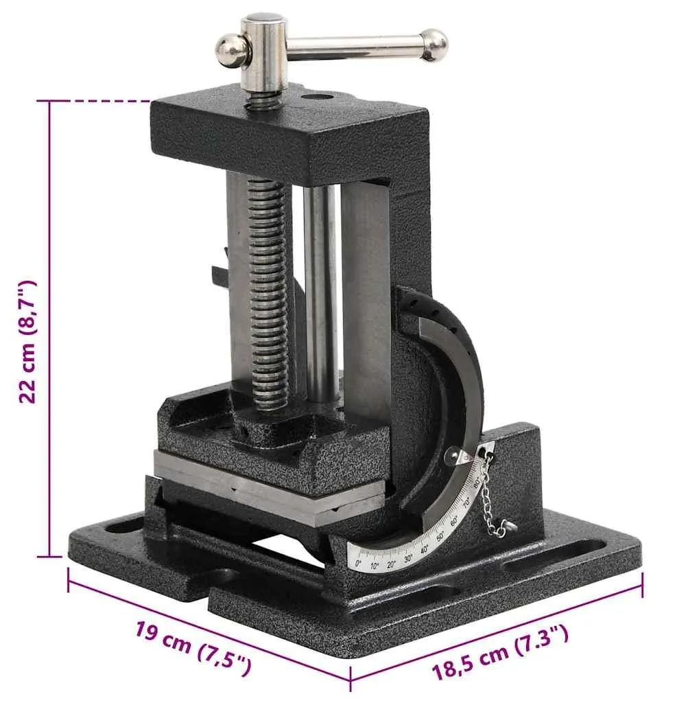 vidaXL Étau pour machine basculant manuel 110 mm - Fixation précise
