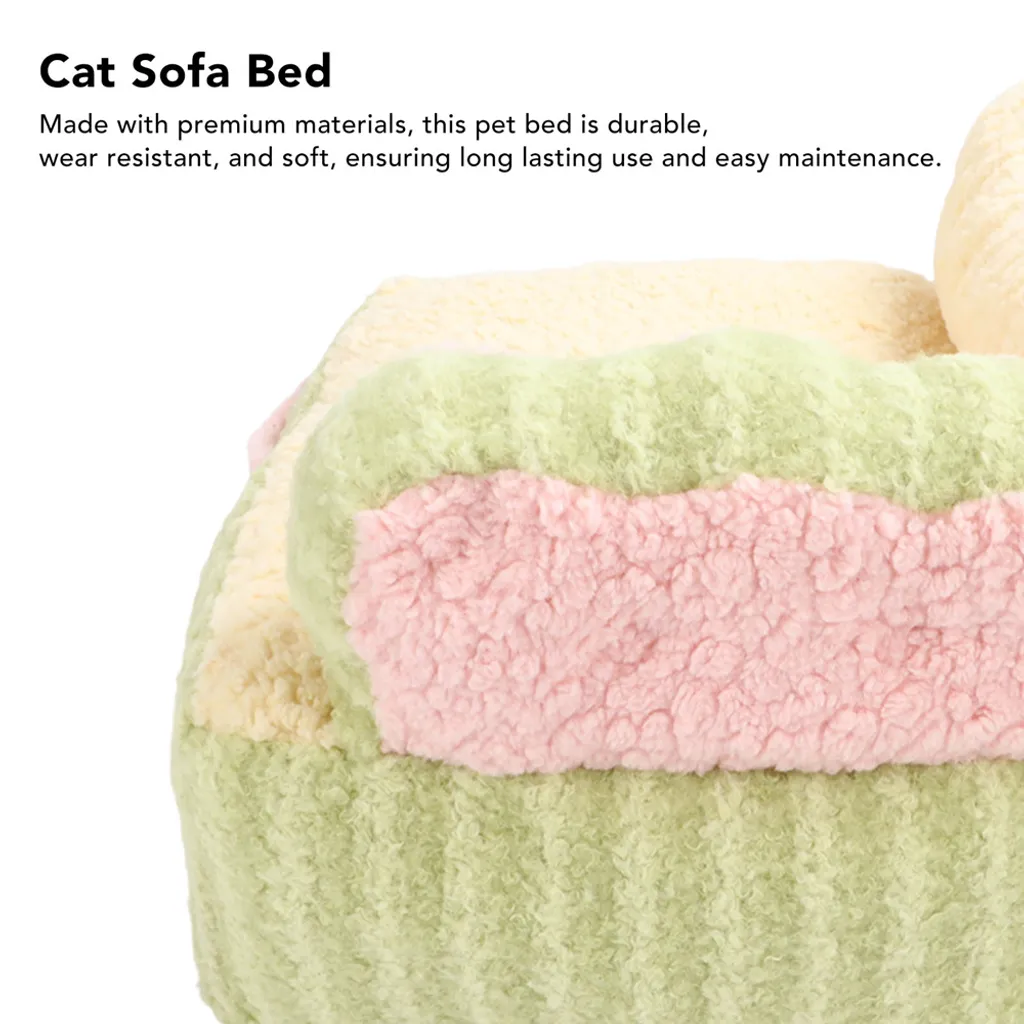 Dodo pour Chat Doux pour Sommeil Profond, Lit Chiot Vert Lavable 60cm - 8