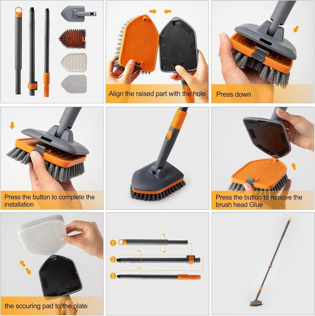 Scrubber Elettrico FIXM Ricaricabile - Spazzola Per Pulizia Bagno E