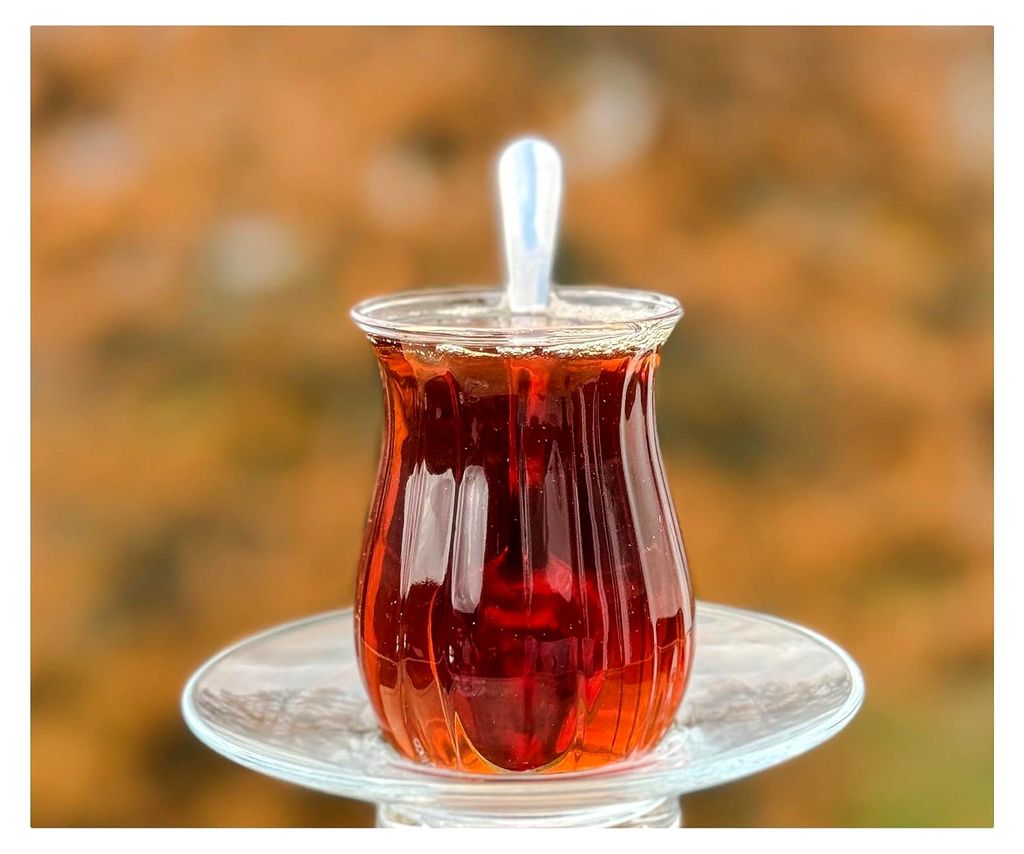 18-teiliges Türkisches Tee-Set Emine-Sultan, 6 Teegläser, 6 Untersetzer, 6 Teelöffel, Komplett-Set