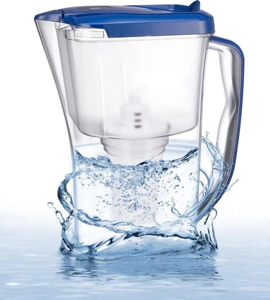 Caraffa filtrante per acqua in vetro 9 tazze - Caraffa filtrante per acqua sistema 150L - Sistema di filtraggio dell'acqua per l'ottimizzazione dell'acqua potabile