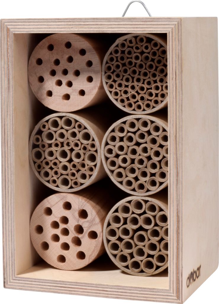 dobar Profi-Insektenhotel für Wildbienen, massive Nisthilfe Produktbild 