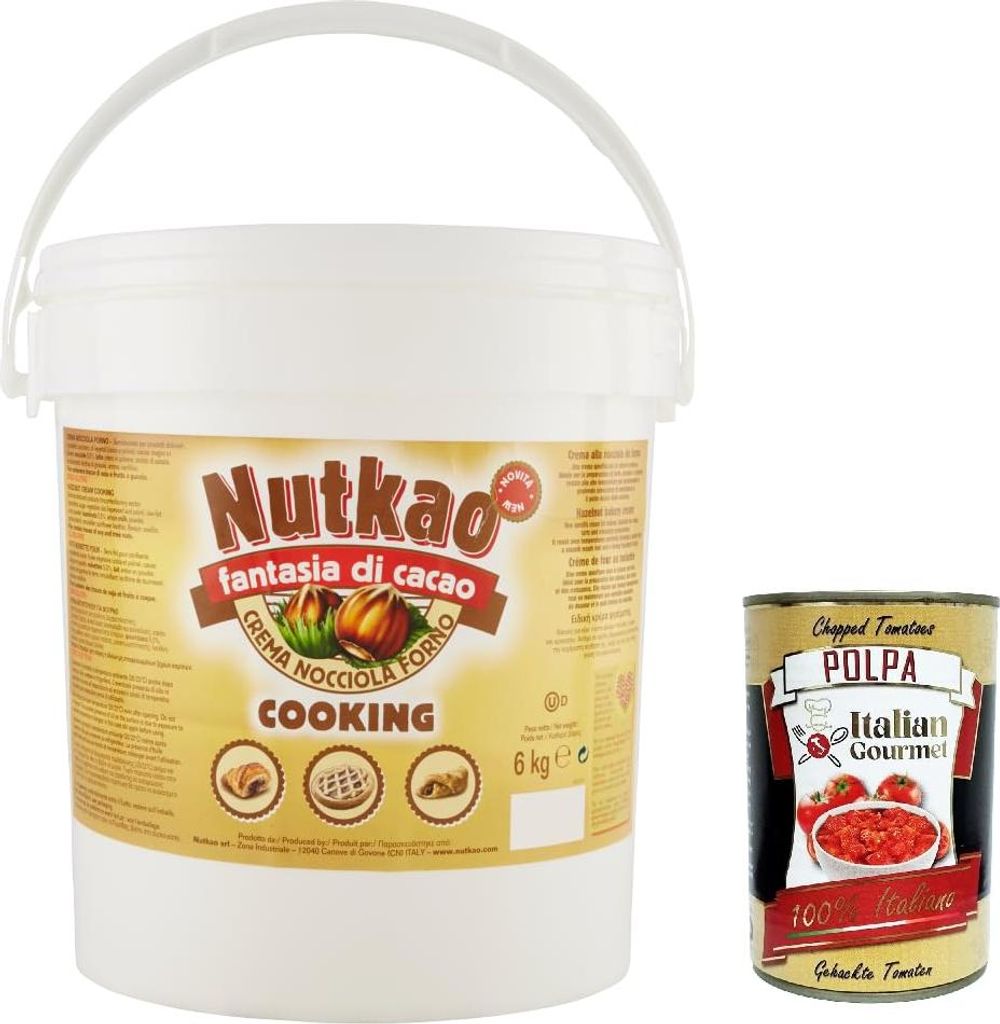 Nutkao crema nocciola forno, Cooking, Haselnusscreme für den Ofen Brotaufstrich XXL Nougatcreme 6kg + Italian Gourmet polpa 400g