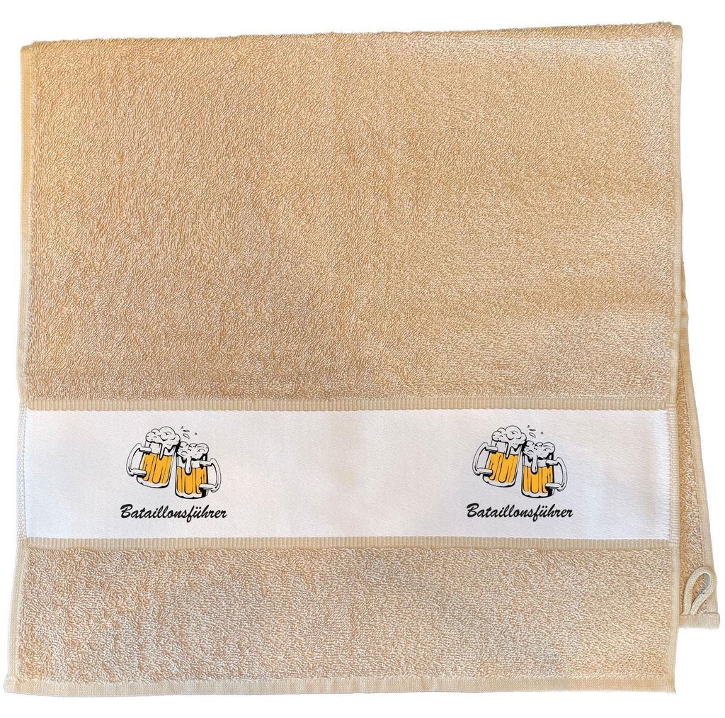 Huuraa Handtuch Bataillonsführer Schützenfest 50x100cm Sand Baumwolle Handtuch Geschenkidee