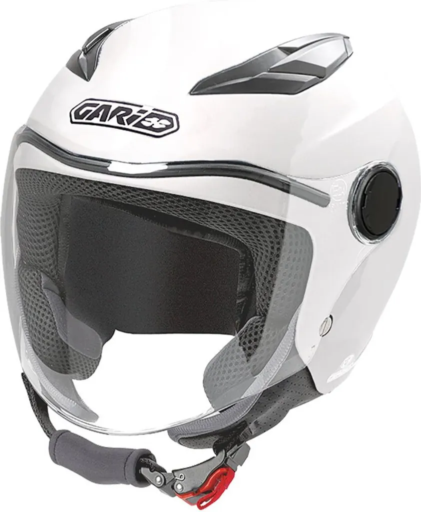 Casque jet léger junior Gari G01 blanc S contre la fatigue des cervicales