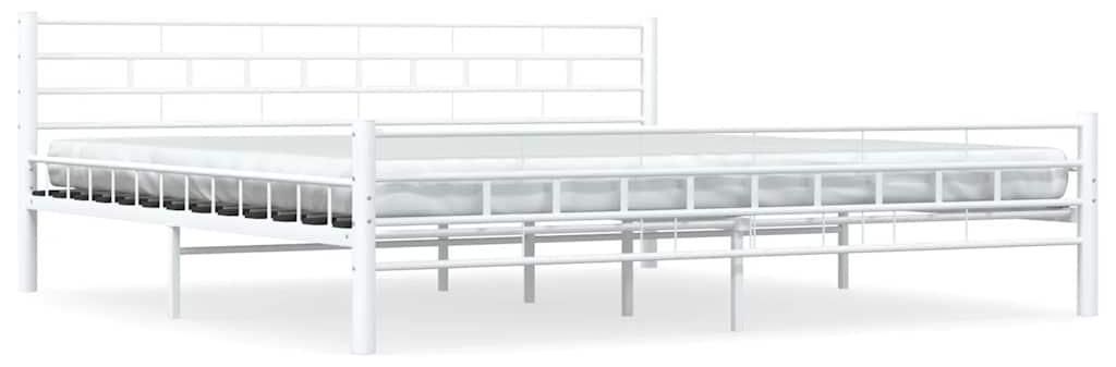 vidaXL Bettgestell Weiß Metall 200×200 cm Produktbild 