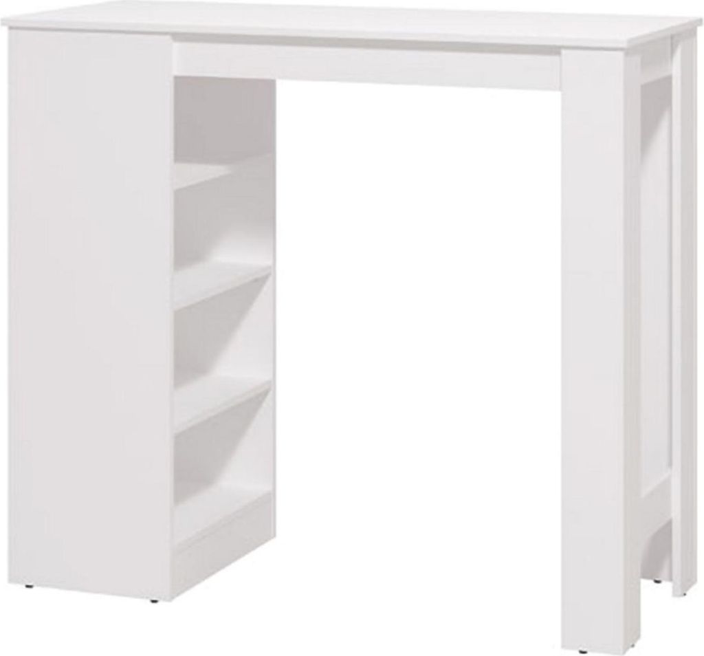 Dmora Fester Tisch Sedriano 120x50x105cm Weiß, 2 Plätze, rechteckig