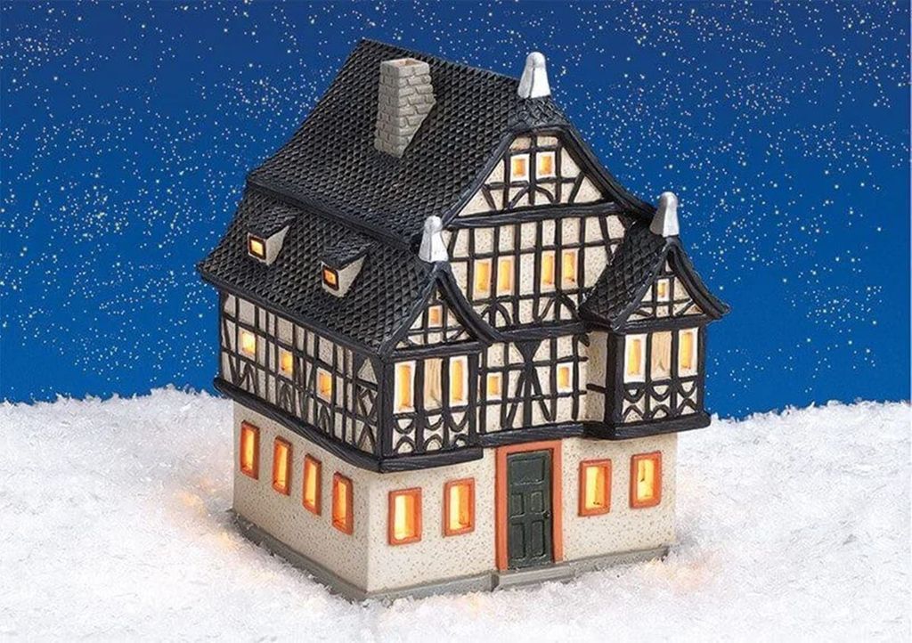 Wurm - Lichthaus Dreigiebelhaus aus Porzellan Bunt (B/H/T) Produktbild 