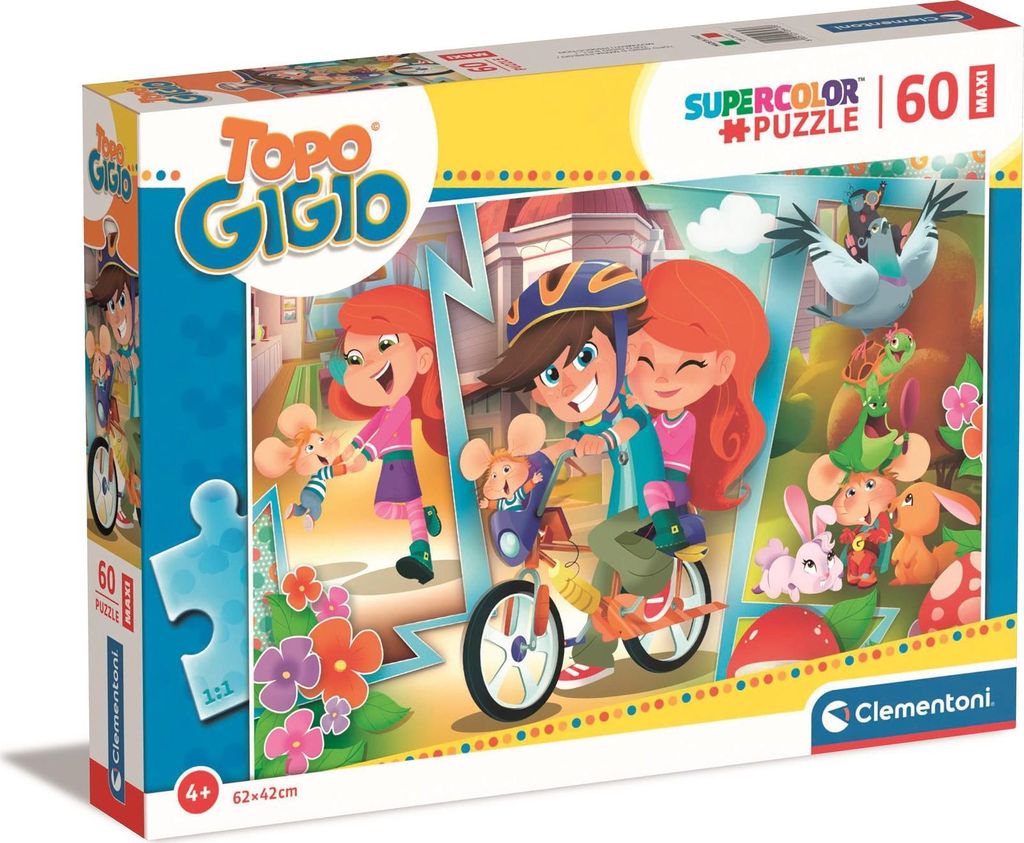 CLEMENTONI Puzzle Gigio die Maus hat Spaß MAXI 60 Teile