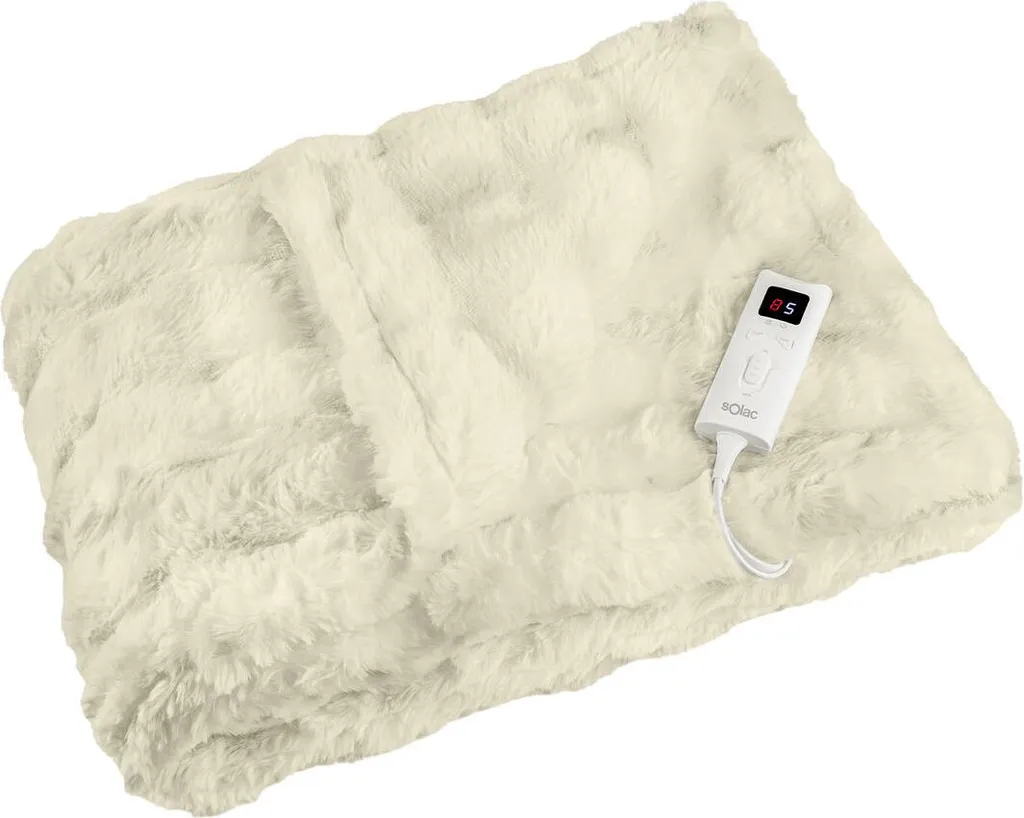 Couverture Chauffante Canapé Solac KRAKOVIA 120x160 cm Gris Anti-Froid