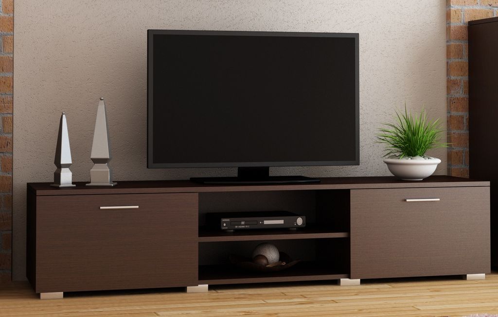 Szafka RTV 150 cm wenge, Stolik pod TV, Nowoczesne meble do Zdjęcie produktu 