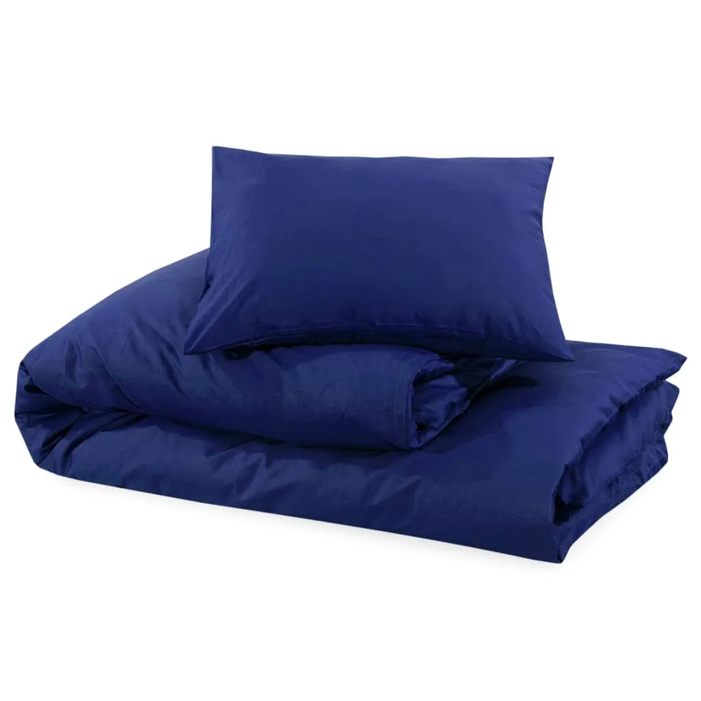 Set Copripiumino vidaXL 220x240 Cotone Blu Navy - Eleganza Minimal - 6