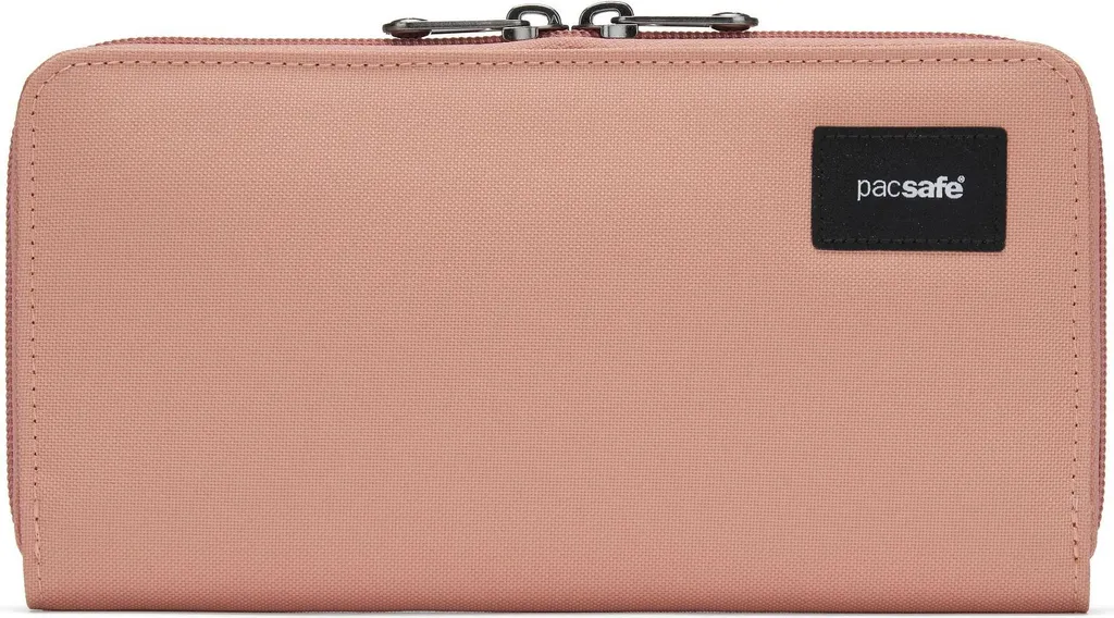 Portafoglio Rosa Salmone Pacsafe RFIDsafe Continental - Stile e Sicurezza