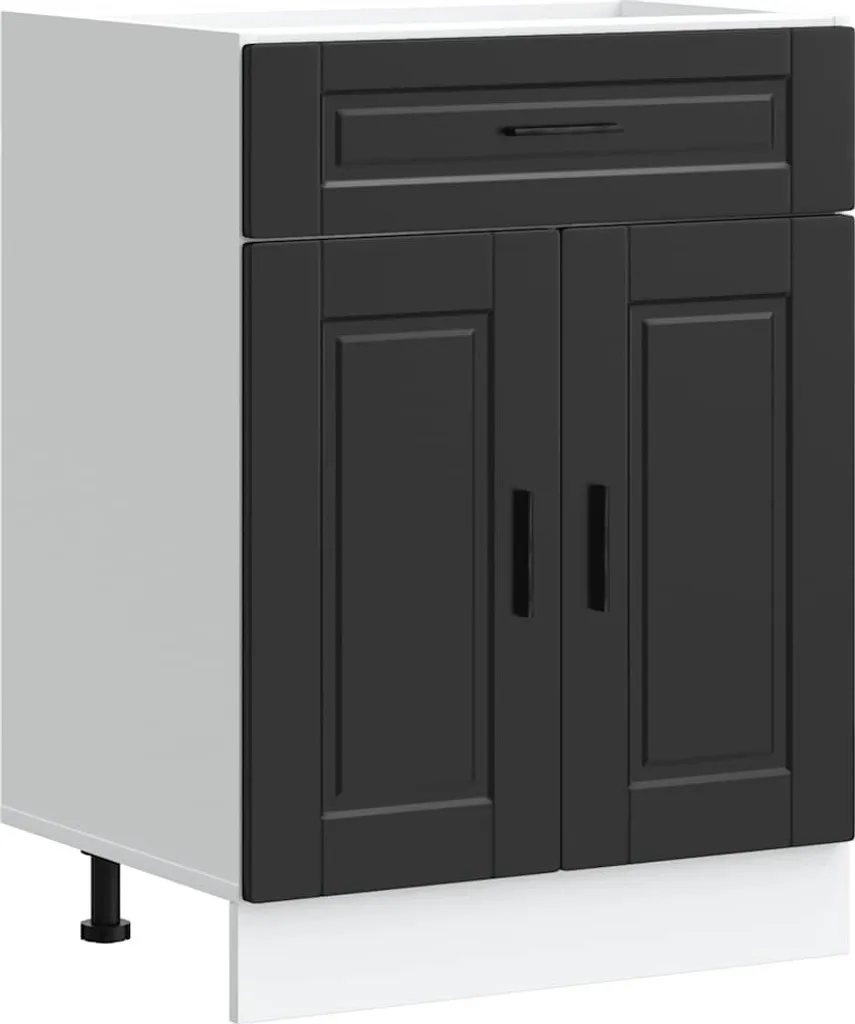 Mobile Base Porto Nero Legno - Arredamento Cucina Minimalista