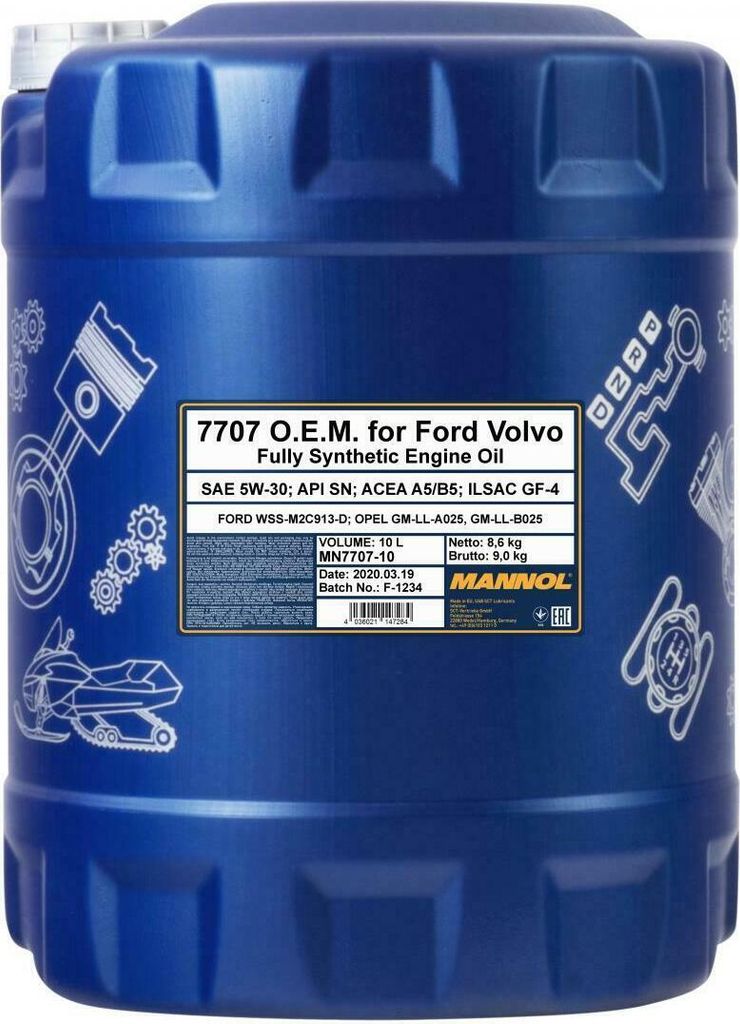 10 Liter MANNOL 5W-30 O.E.M. 7707 Ford WSS-M2C913-D Ford Produktbild 