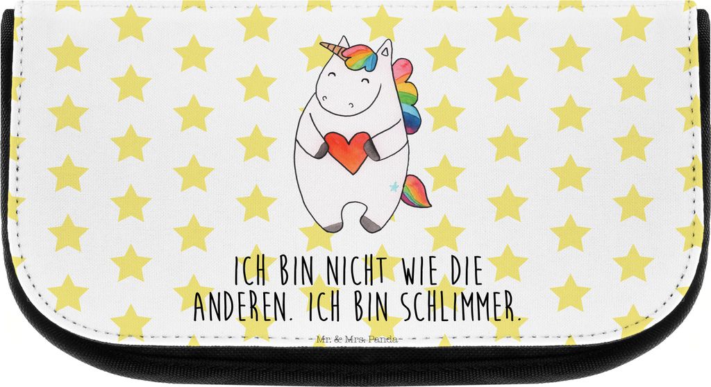 Mr. & Mrs. Panda Organizer Einhorn Herz - Weiß - Geschenk, Produktbild 