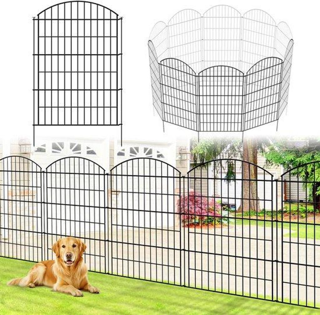 Gartenzaun - 5-teilige, 3,5 m lange, rostfreie Tierbarriere