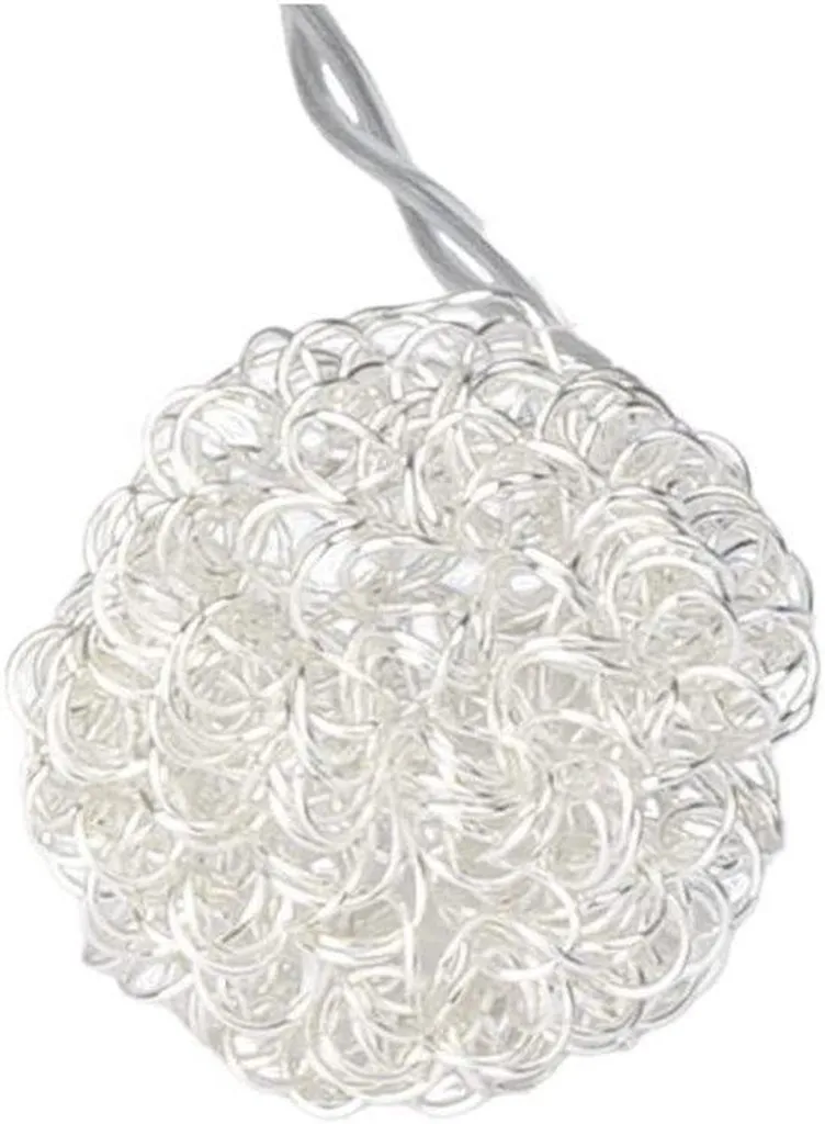Guirlande de Noël LED blanc chaud fil argent de 305 m sur piles