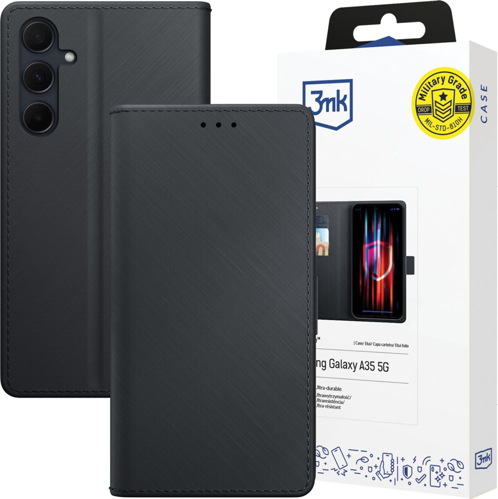 3MK Wallet Case Sam A35 5G schwarz Schutzhülle