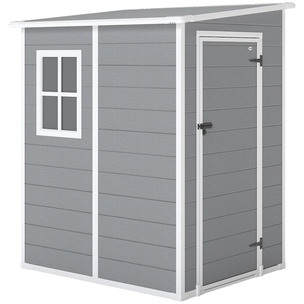 Outsunny Gerätehaus 1,54m³, Gartenhaus mit Pultdach, 122 x Produktbild 