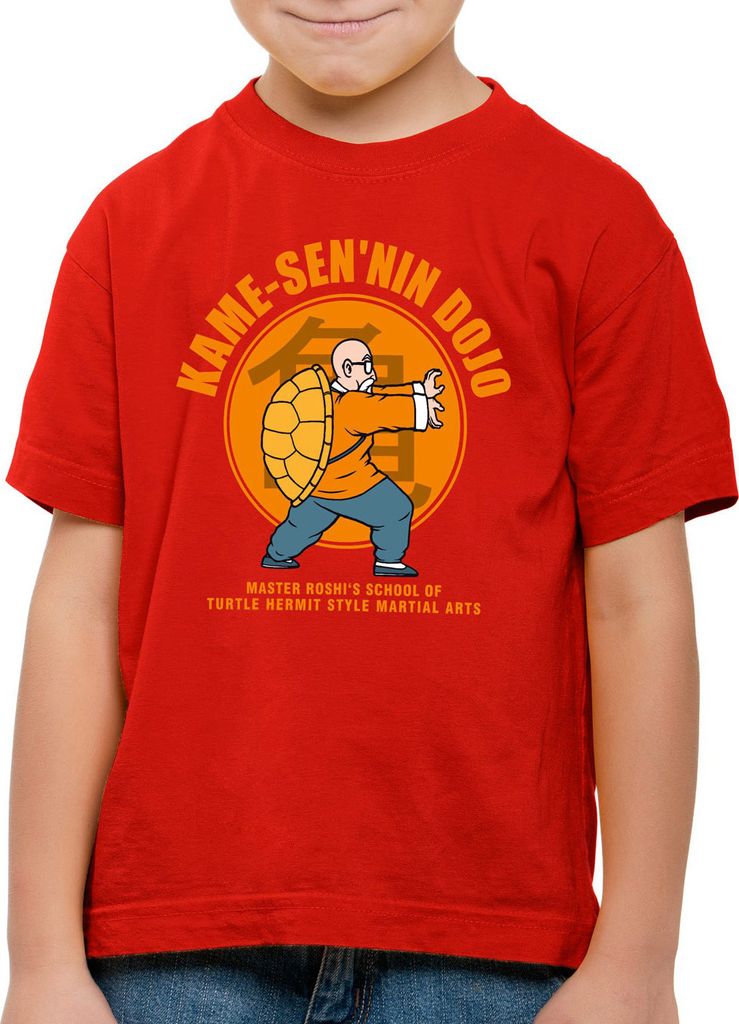 style3 Roshi Kame-Sen'nin Dojo Kinder T-Shirt turtle gt z son-goku