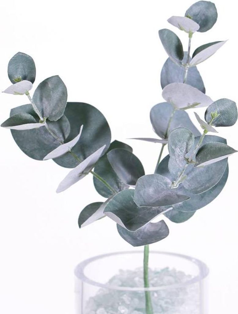 artplants.de Künstlicher Zweig Eucalyptus Zweig Jamal, grün-grau, 25cm