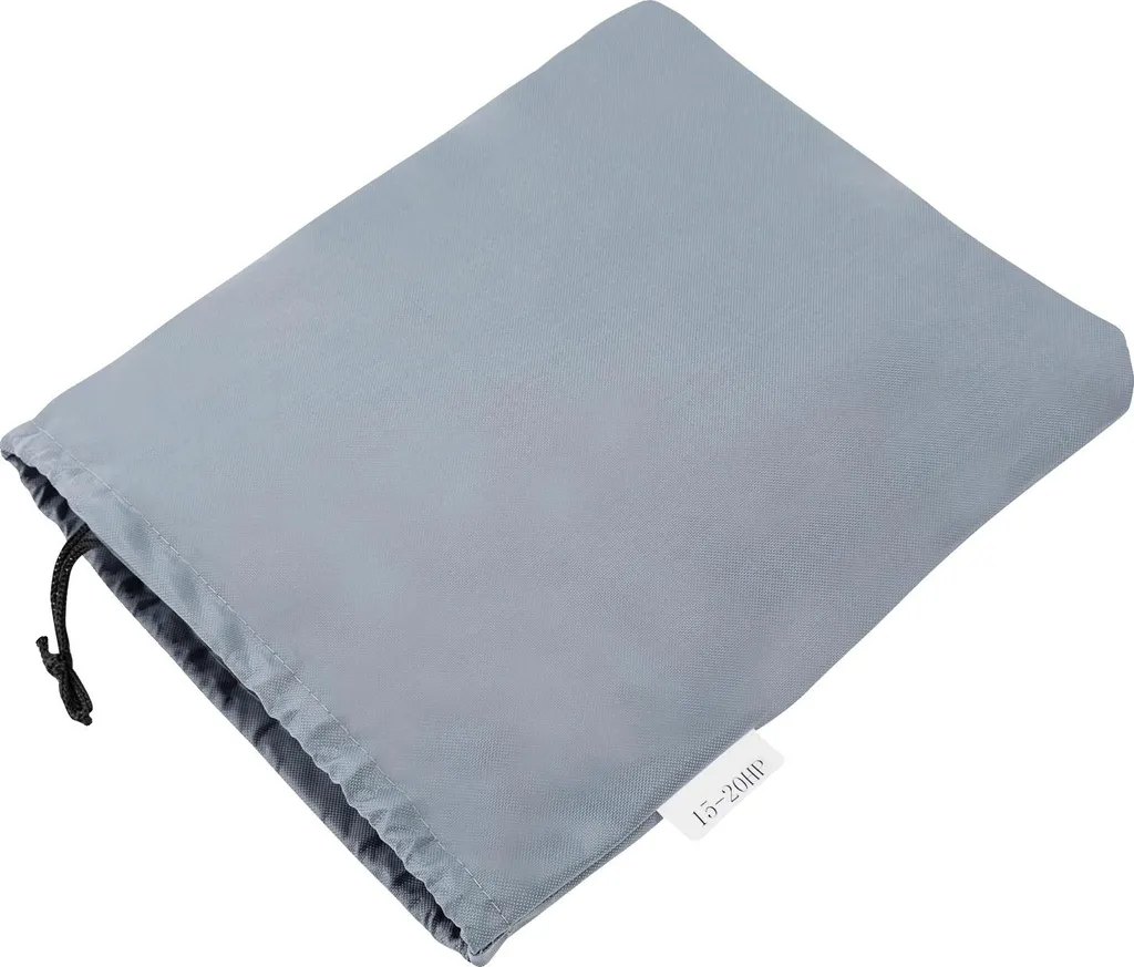 Couvercle de protection pour moteur hors-bord en toile renforcée grise