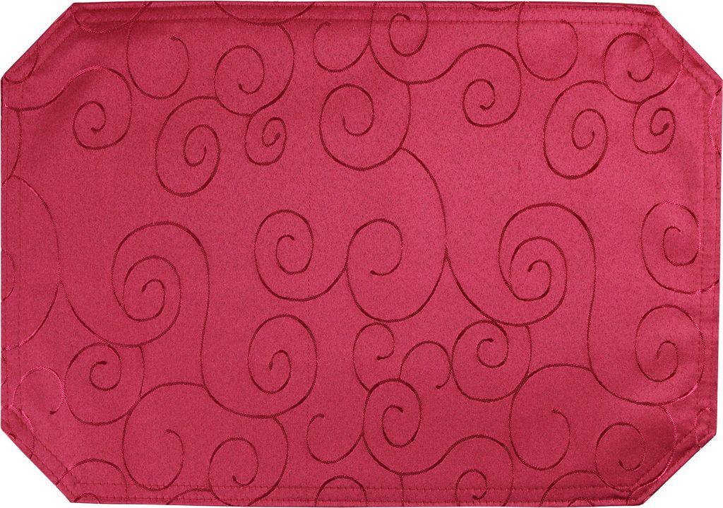 Tischset beere 35x50 cm Struktur damast Ornamente Platzset Produktbild 