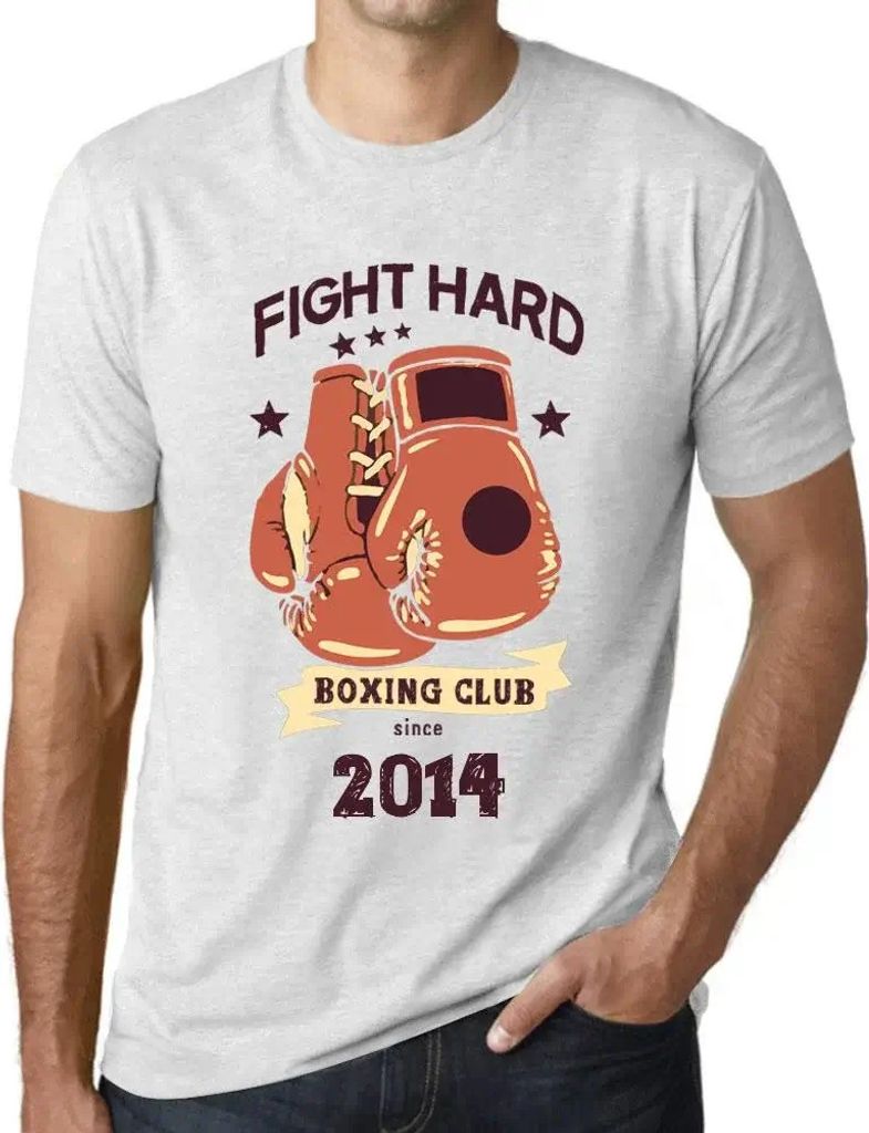 Herren Grafik T-Shirt Boxclub Kämpfen Sie hart seit 2014 – Boxing Club Fight Hard Since 2014 – Geschenk 10. Geburtstag Jahrestag 10 Jahre Jubi...