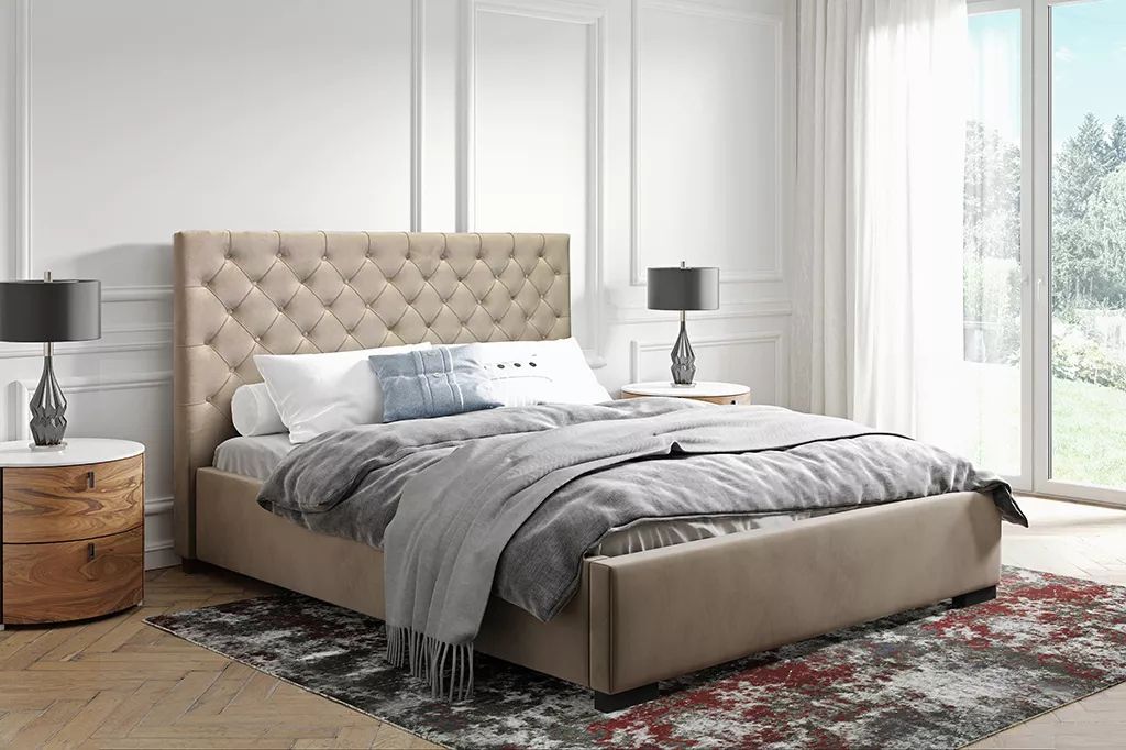 Komfortables Polsterbett 180x200 MARISA 2 - beige