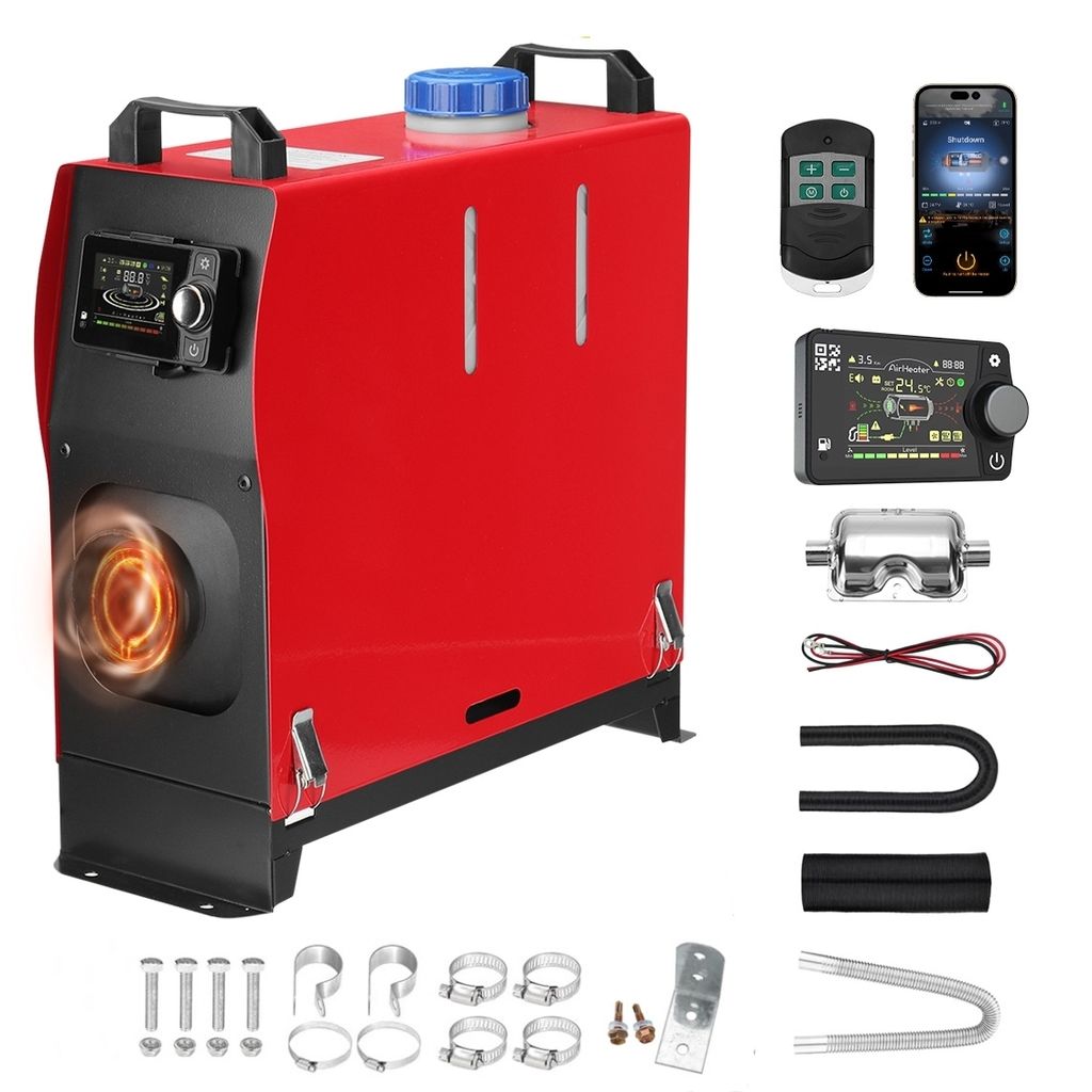 SUNSTER 8kW Diesel Standheizung Universal 12V/24V, Dieselheizung mit Bluetooth APP Steuerung, Energiesparend, Standheizungen, für Pkw, Lkw, Wohnwagen