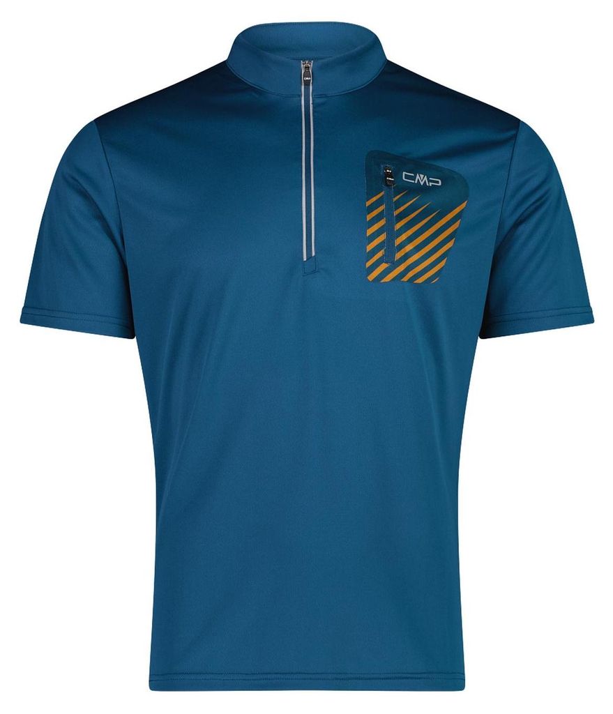 CMP Herren Radshirt mit Brusttasche aus 4-Way-Stretch blau 54