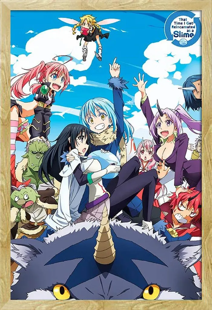 Quadro Slime Anime con Cornice Shinsuke® Faggio e Vetro Acrilico
