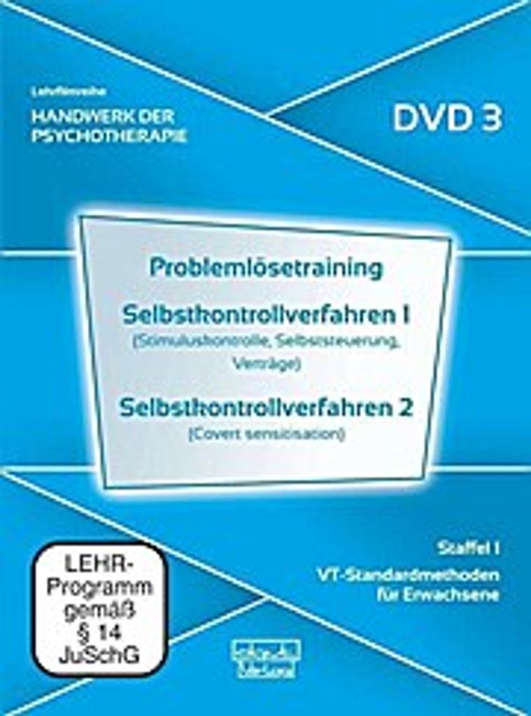 DVD 3 : Problemlösetraining · Selbstkontrollverfahren 1 · Selbstkontrollverfahren 2