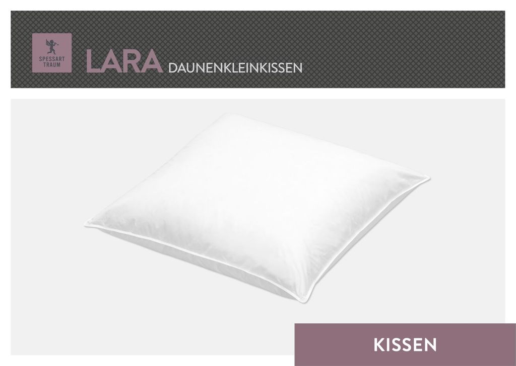 Spessarttraum Kleinkissen Lara Füllung: halbweiße fedrige Produktbild 