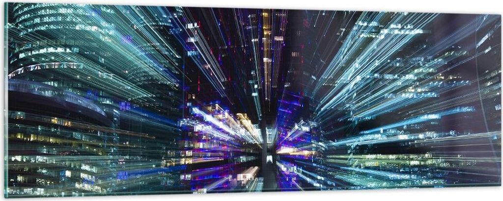 Bilder auf glas - Abstraktion modern - 90x30cm - Glasbilder - Wandbilder - Kunstdruck - zum Aufhängen bereit - Wanddekoration aus Glas - Glas Bild...