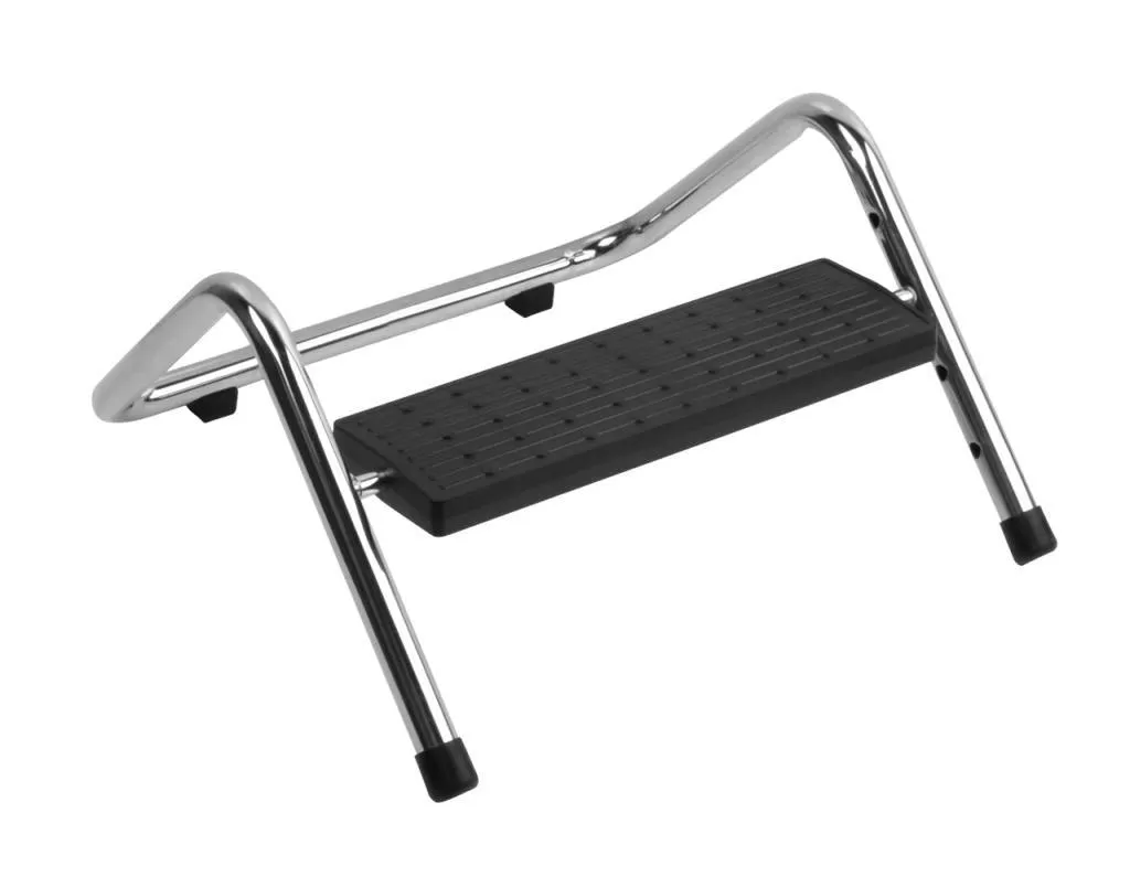 DESQ 60074 Poggiapiedi Ergonomico in Metallo - Regolabile in 4 Altezze