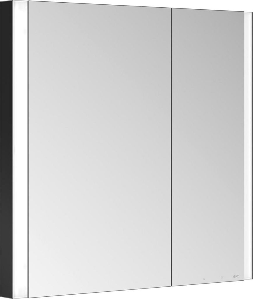 KEUCO SOMARIS Spiegelschrank Wandeinbau 2-türig, asymetrisch, mit Spiegelheizung, 800mm, 14512372201