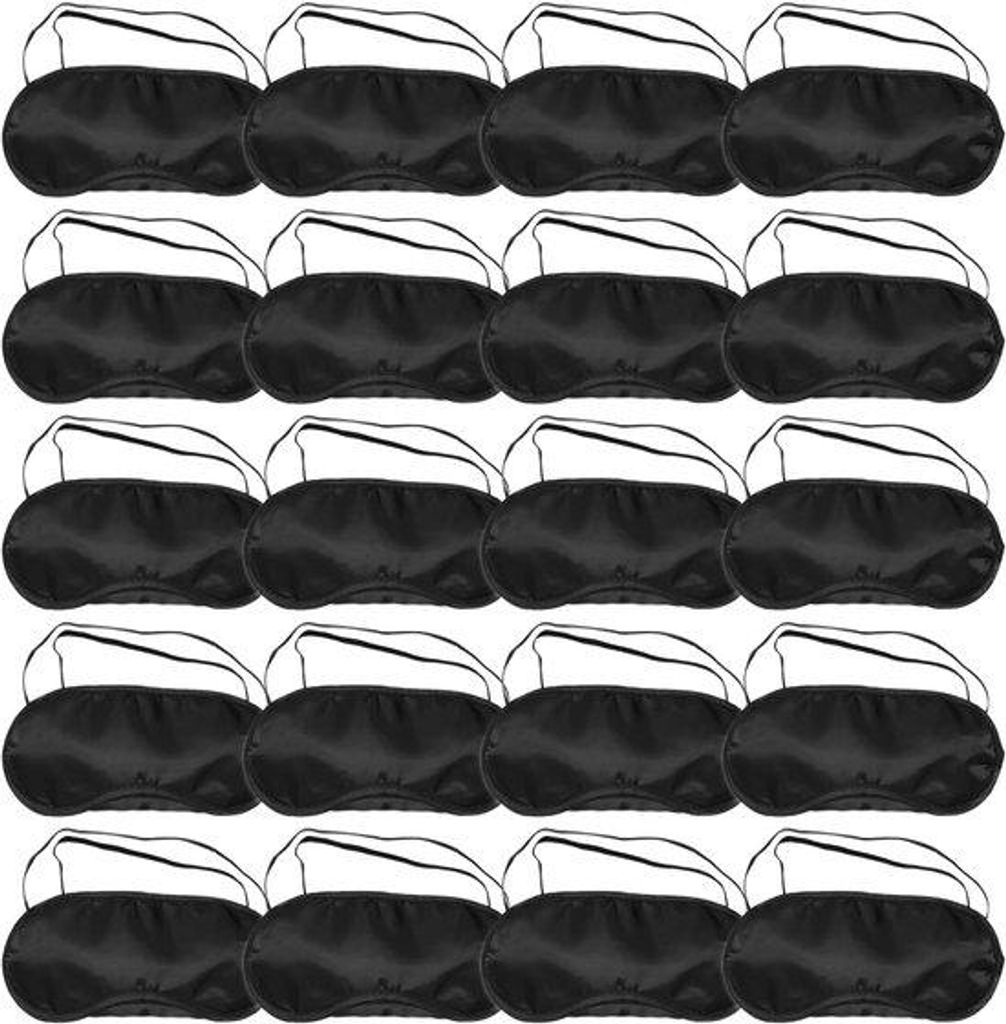 Reisestopp-Oogmasker Set aus weichem Polyester - Ultrazarte und atmungsaktive Reise-Schlafmasken - Ideal für Reisen - Dunkelnde Reise-Schlafmasken...