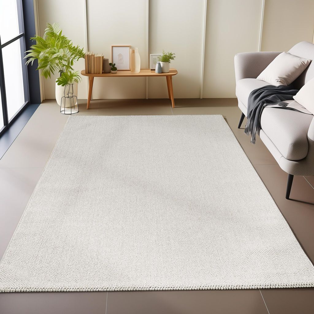 Carpetsale24 Teppich Wohnzimmer Uni Meliert Cut-Loop Design Kurzflor Modern Teppich Einfarbig Robust Pflegeleicht, Grösse: 240x340 cm
