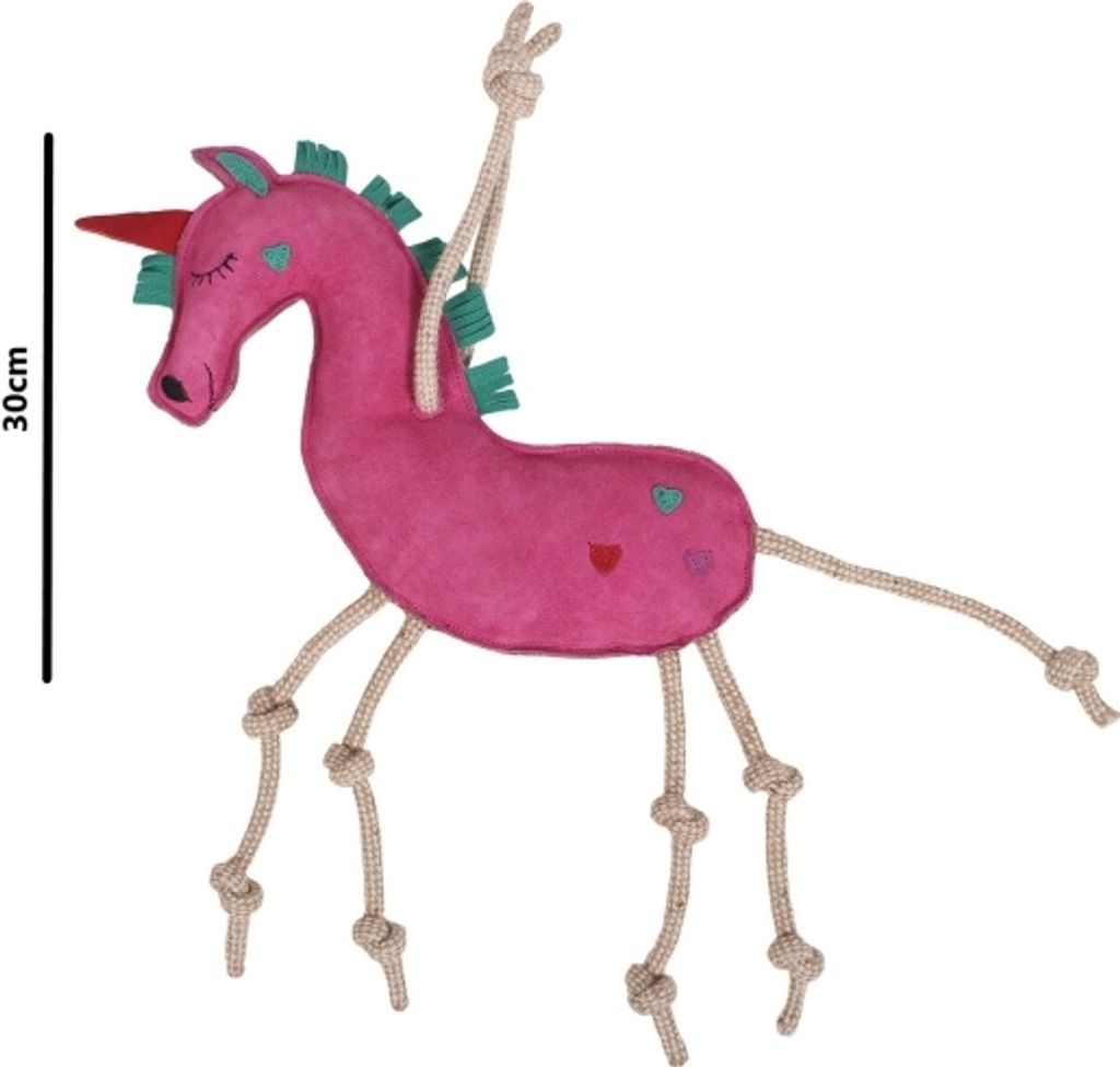 Pferdespielzeug Wildleder ARBO-INOX Farbe - Einhorn