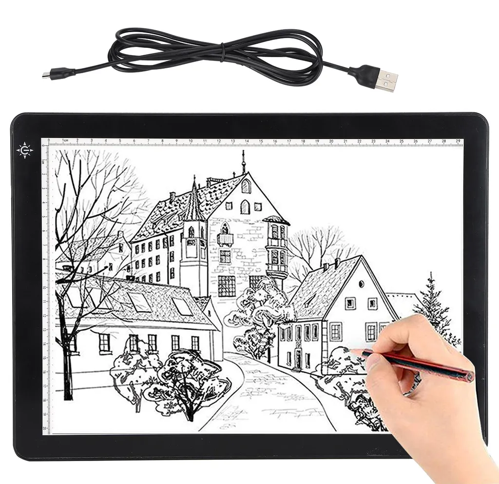 Tablette lumineuse pour décalquer et dessiner des graffitis USB réglable - 19