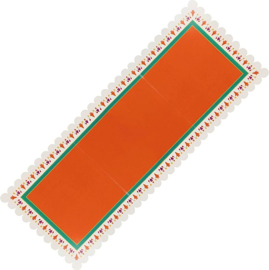 Orangene Servierplatte 30 x 80cm