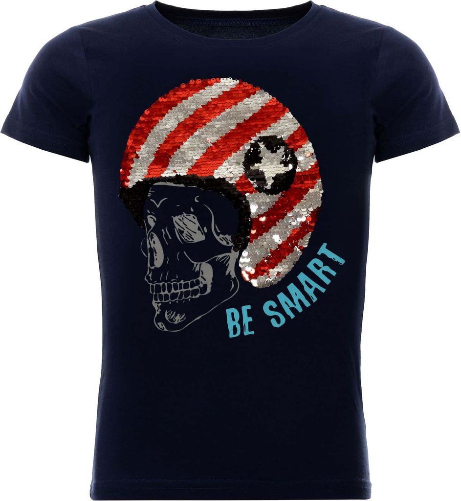 BEZLIT Jungen T-Shirt mit coolem Wende Pailletten Blau 104