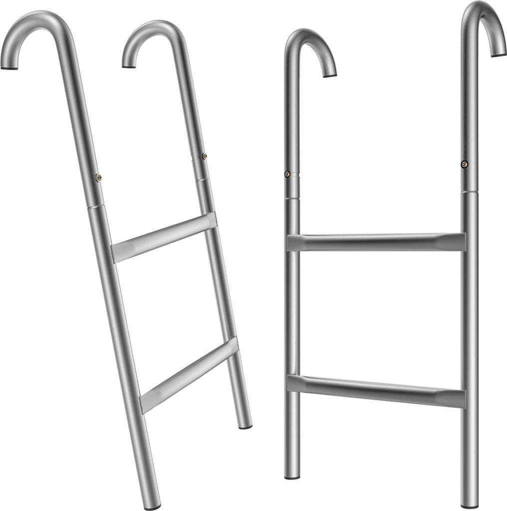 Monzana Trampolinleiter 66/76/90/110 cm 2-3 Stufen UV-beständig flexibel montierbar Sicherheitsleiter Einstiegsleiter, Länge/Stufen:61.5cm - 2 Me...