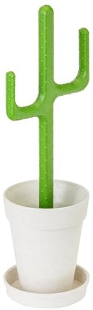 Toiletstirnbürsten-Set - extra lang - 12,5 x 11,5 x 39 cm - grüner Pflanzenstirn - starke Borsten - Pflanzenstirnbürste