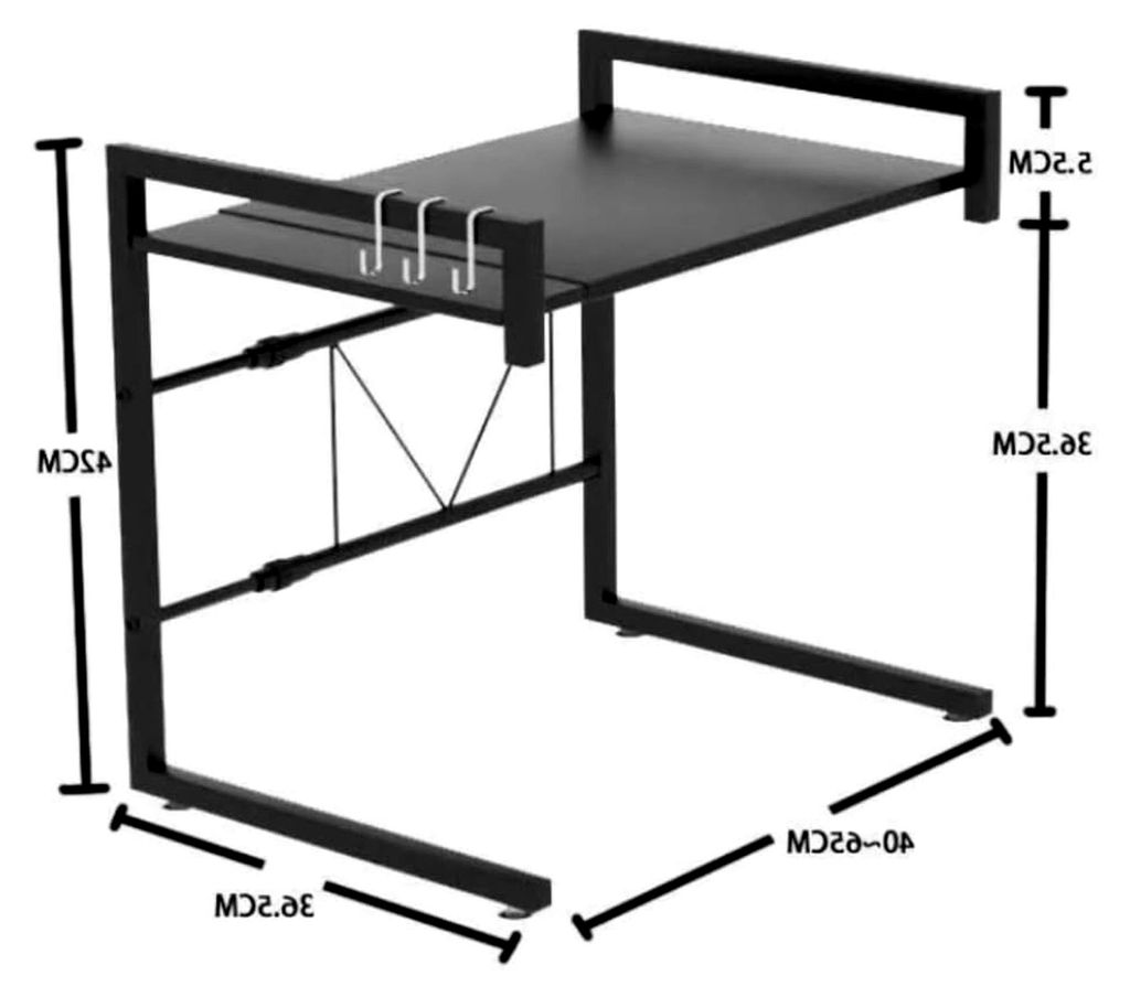 Verstellbares Mikrowellenregal – Küchenregal für Mikrowelle, Teleskopregal für Kochgeschirr, Haushaltsgeräteständer, platzsparendes Regal (w...