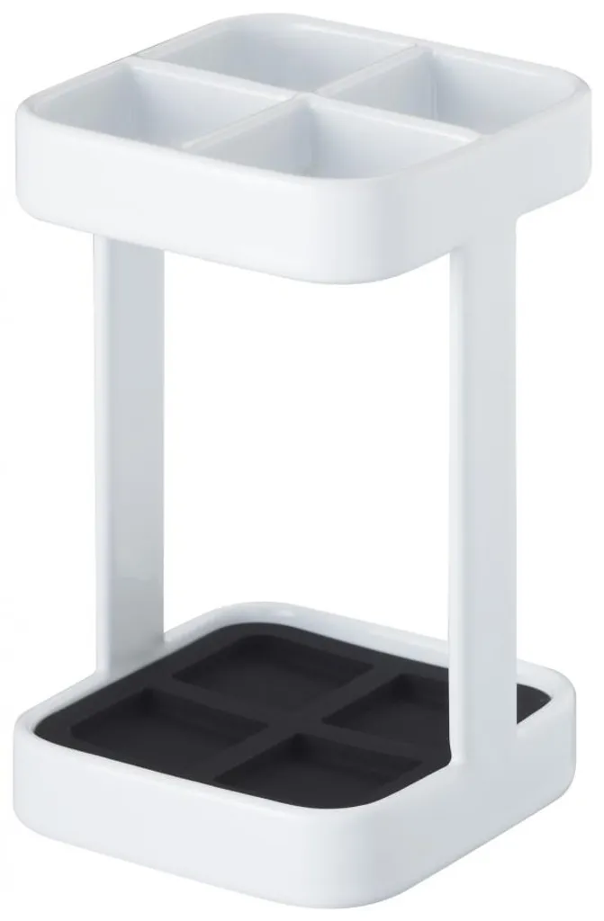 Support de brosse Yamazaki Tower Slim blanc pour optimiser votre lavabo